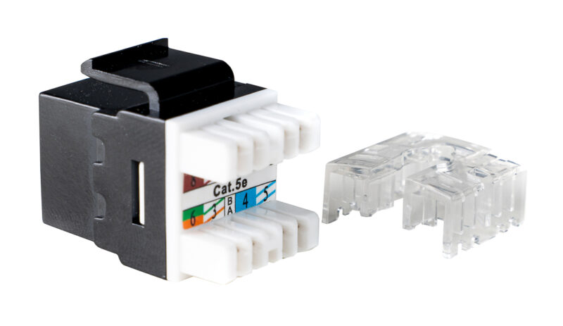 Category 5e, RJ45, Keystone Jack Module, 180 Degrees - UTP