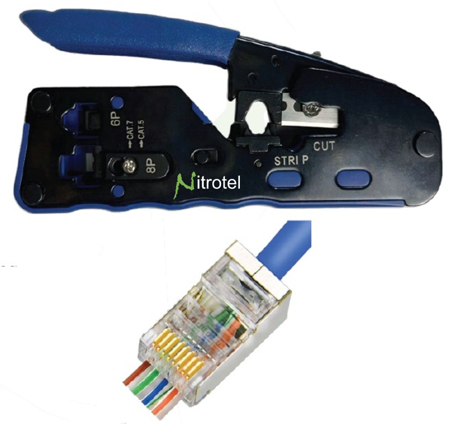 Modular Plug crimping Tool-EZ / End Pass Through – Nitrotel